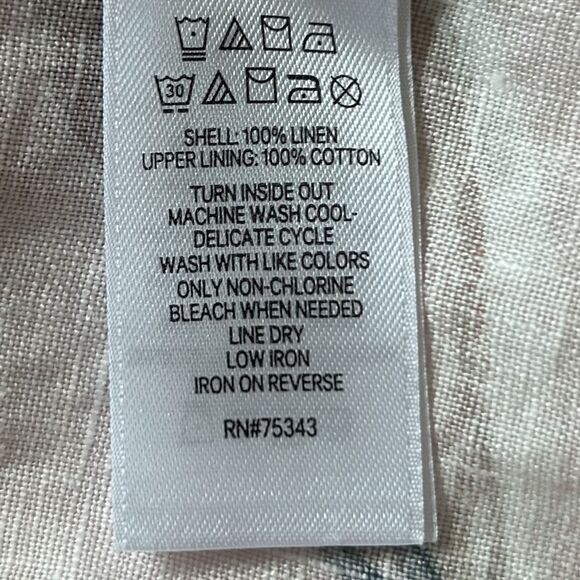 Rachel Zoe Linen Floral Midi Dress Pink Multicolor Size 8 - Picture 7 of 8